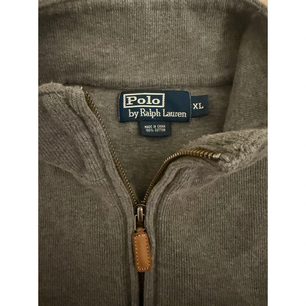 Polo Ralph Lauren Mens XL Gray Quarter Zip Pullover Sweater Mock Neck Pony‎